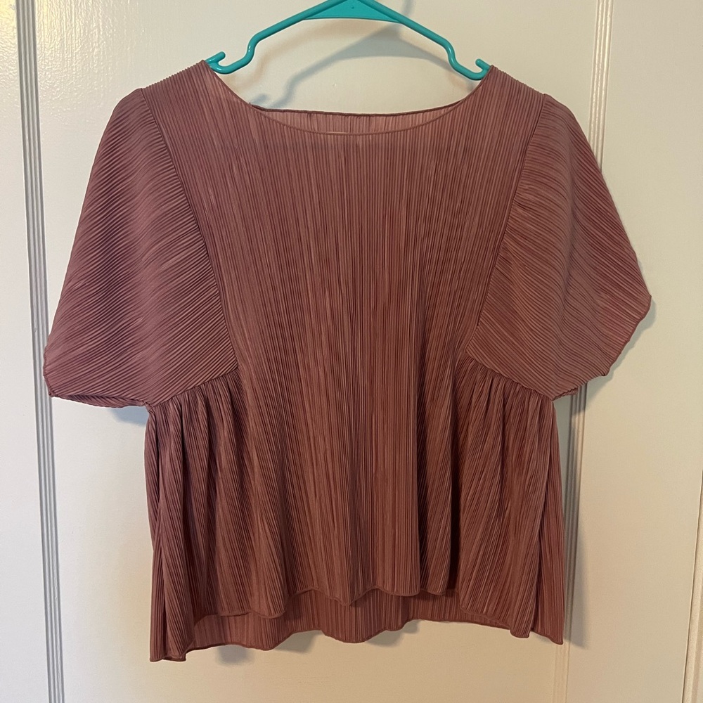 Madewell Texture & Thread Micropleat Top